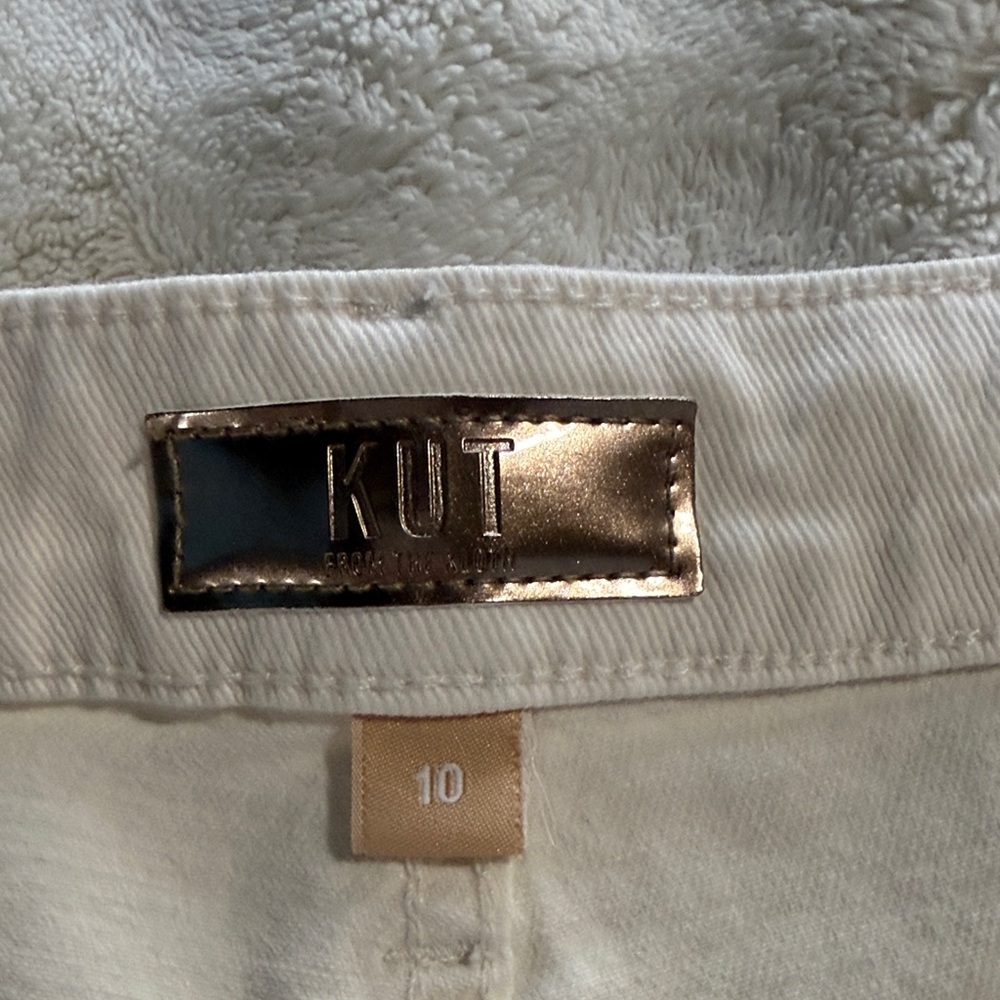 NWT Kut from the Kloth Women's Ankle Jeans Cream - Picture 2 of 4